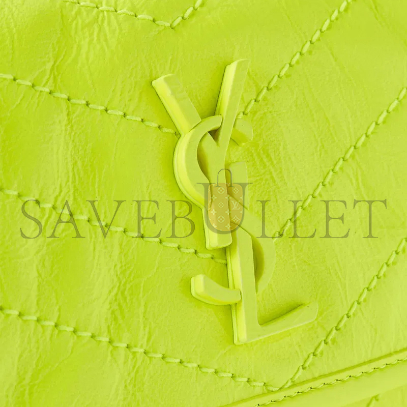 YSL NIKI BABY IN CRINKLED LAMBSKIN 633160AAA6N7109 (21*16*7.5cm)